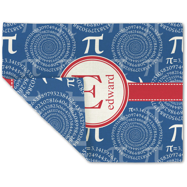 Custom PI Double-Sided Linen Placemat - Single w/ Name and Initial