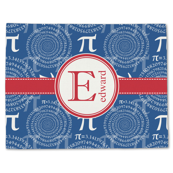 Custom PI Single-Sided Linen Placemat - Single w/ Name and Initial