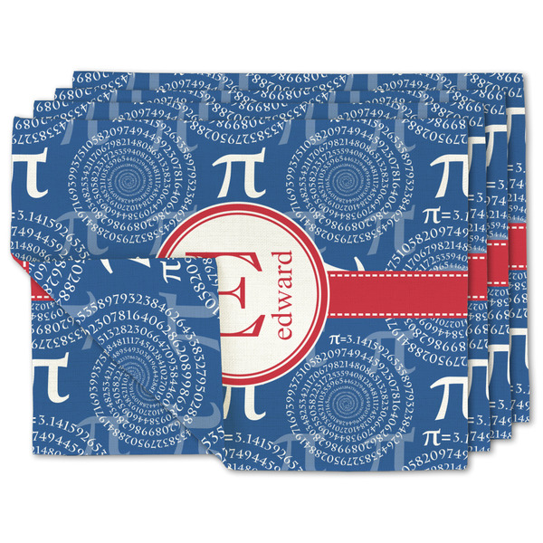 Custom PI Linen Placemat w/ Name and Initial