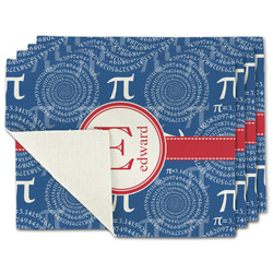 PI Single-Sided Linen Placemat - Set of 4 w/ Name and Initial