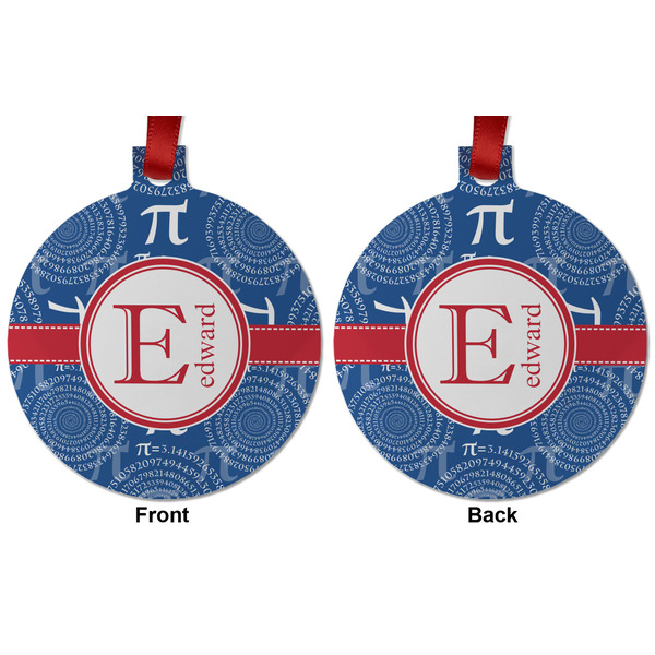 PI Metal Ball Ornament - Front and Back