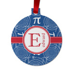 PI Metal Ball Ornament - Double Sided w/ Name and Initial