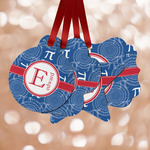 PI Metal Ornaments - Double Sided w/ Name and Initial