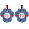 PI Metal Paw Ornament - Front and Back