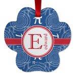 PI Metal Paw Ornament - Double Sided w/ Name and Initial