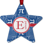 PI Metal Star Ornament - Double Sided w/ Name and Initial