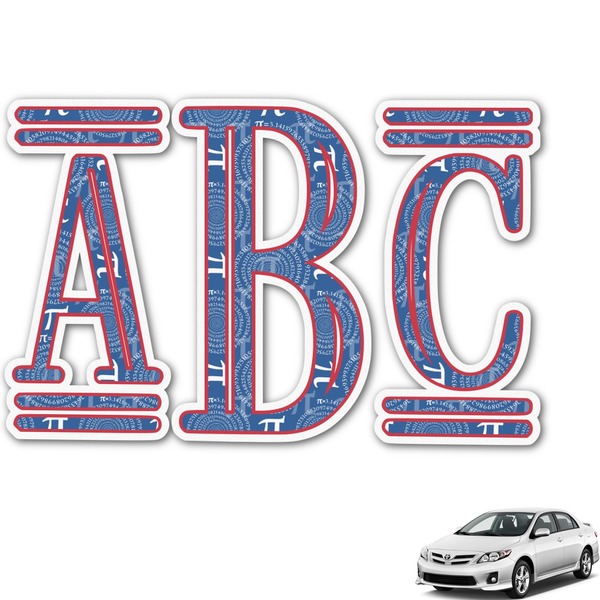 Custom PI Monogram Car Decal (Personalized)