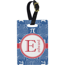 PI Plastic Luggage Tag - Rectangular w/ Name and Initial