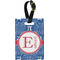 PI Plastic Luggage Tag - Rectangular w/ Name and Initial