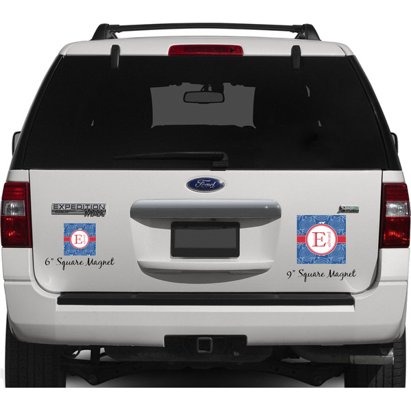 PI Personalized Square Car Magnets on Ford Explorer