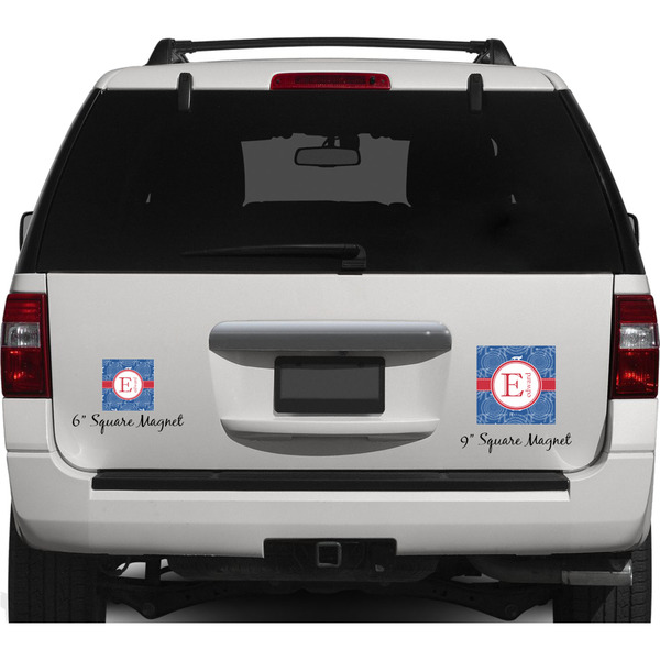 PI Personalized Square Car Magnets on Ford Explorer