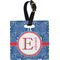 PI Plastic Luggage Tag - Square w/ Name and Initial