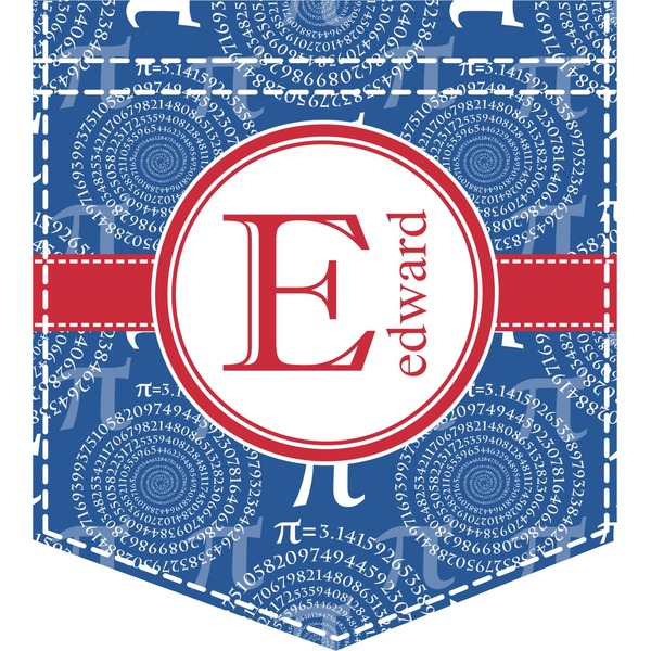 Custom PI Iron On Faux Pocket (Personalized)