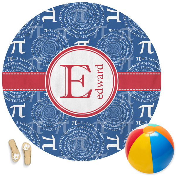 Custom PI Round Beach Towel (Personalized)