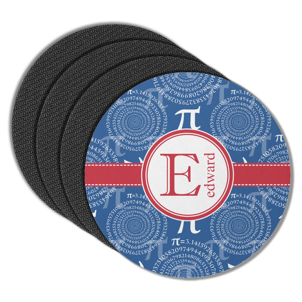 Custom PI Round Rubber Backed Coasters - Set of 4 (Personalized)