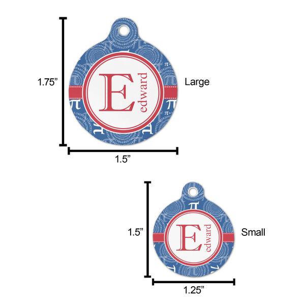 PI Round Pet ID Tag - Large - Comparison Scale