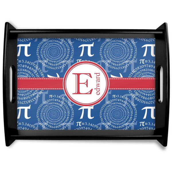 Custom PI Black Wooden Tray - Large (Personalized)