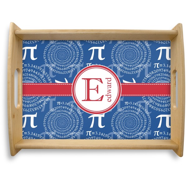Custom PI Natural Wooden Tray - Large (Personalized)