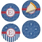 PI Set of 4 Glass Appetizer / Dessert Plate 8" (Personalized)