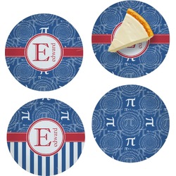 PI Set of 4 Glass Appetizer / Dessert Plate 8" (Personalized)