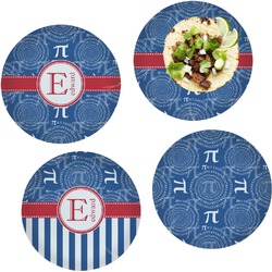 PI Set of 4 Glass Lunch / Dinner Plate 10" (Personalized)