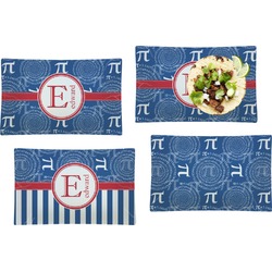 PI Set of 4 Glass Rectangular Lunch / Dinner Plate (Personalized)