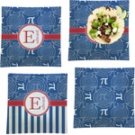 PI Set of 4 Glass Square Lunch / Dinner Plate 9.5" (Personalized)