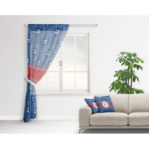 PI Sheer Curtain With Window and Rod - in Room Matching Pillow