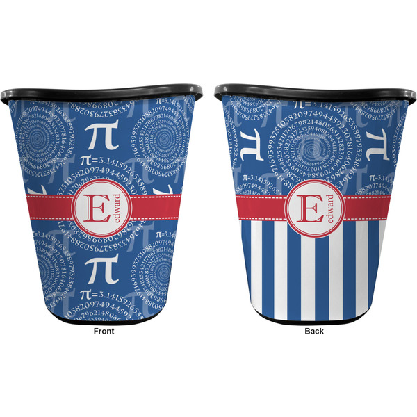PI Trash Can Black - Front and Back - Apvl
