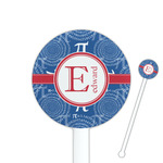PI 5.5" Round Plastic Stir Sticks - White - Double Sided (Personalized)