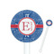 PI 5.5" Round Plastic Stir Sticks - White - Double Sided (Personalized)