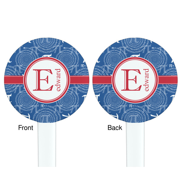 PI White Plastic 7" Stir Stick - Double Sided - Round - Front & Back