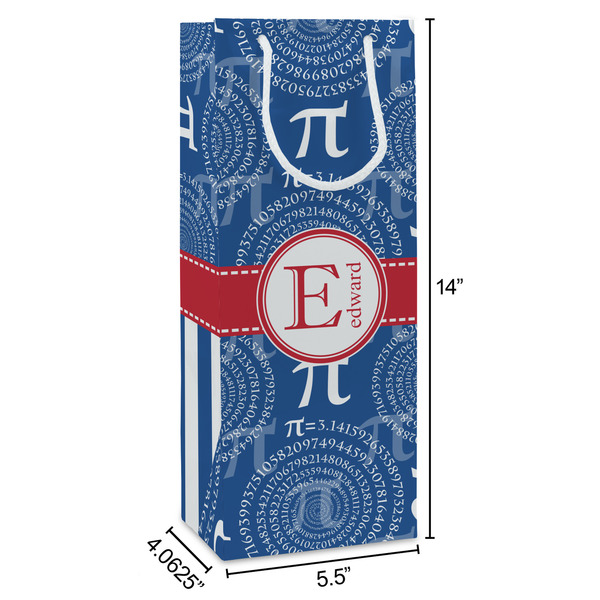 PI Wine Gift Bag - Dimensions