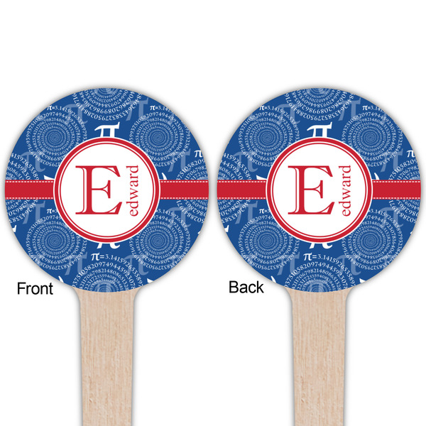 PI Wooden 4" Food Pick - Round - Double Sided - Front & Back