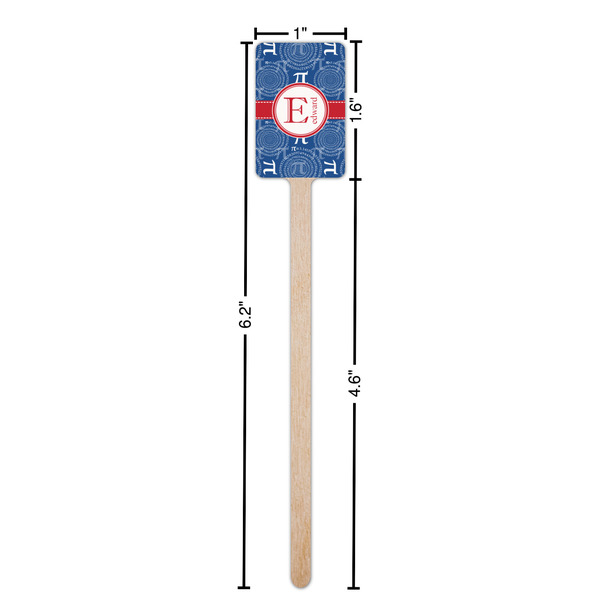 PI Wooden 6.25" Stir Stick - Rectangular - Dimensions