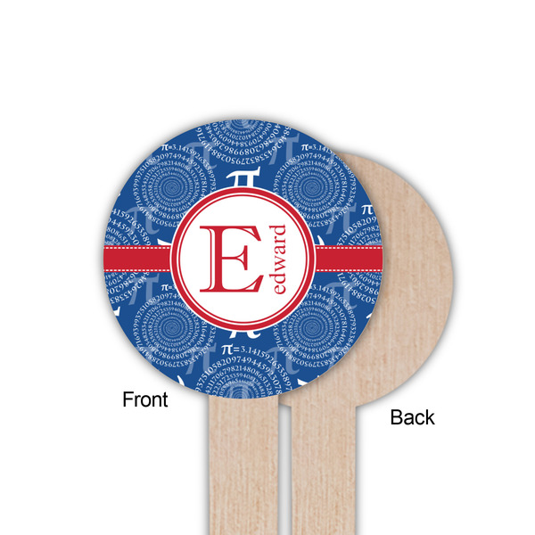 PI Wooden 6" Food Pick - Round - Single Sided - Front & Back
