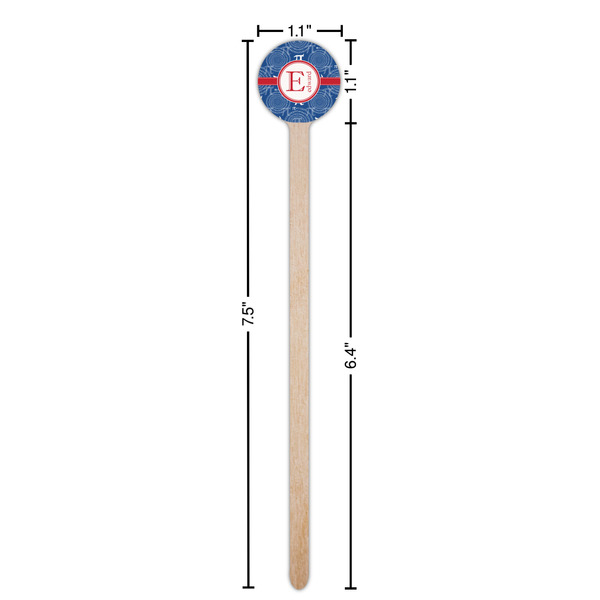 PI Wooden 7.5" Stir Stick - Round - Dimensions