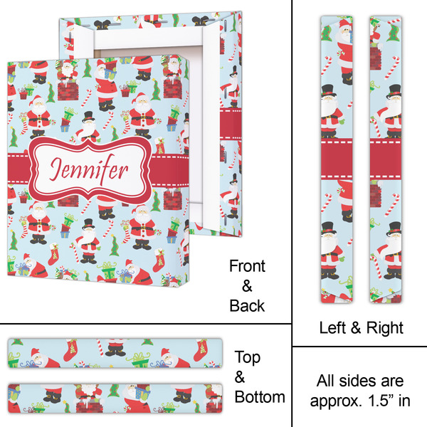 Santa and Presents 11x14 - Canvas Print - Approval