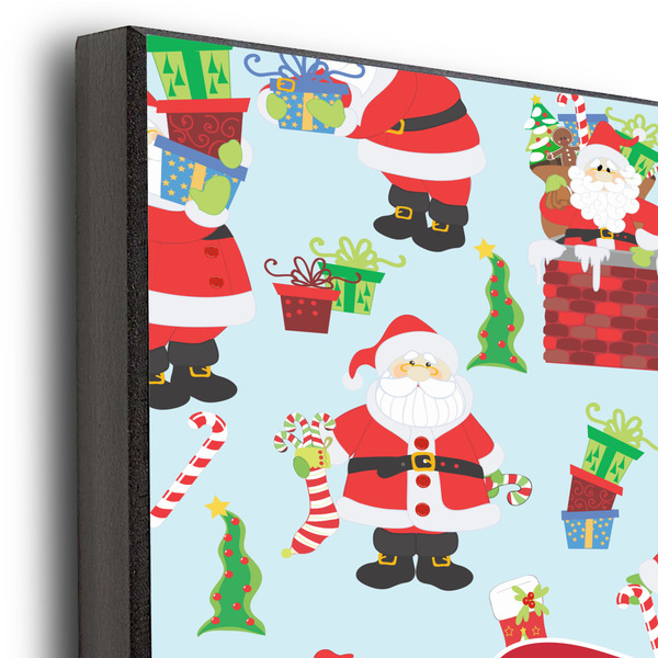 Santa and Presents 11x14 Wood Print - Closeup
