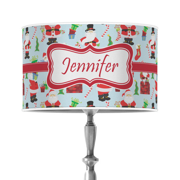 Custom Santa and Presents 12" Drum Lamp Shade - Poly-film (Personalized)