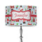 Santa and Presents 12" Drum Lampshade - ON STAND (Poly Film)