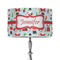 Santa and Presents 12" Drum Lamp Shade - Poly-film (Personalized)