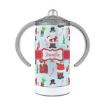 Santa and Presents 12 oz Stainless Steel Sippy Cup (Personalized)