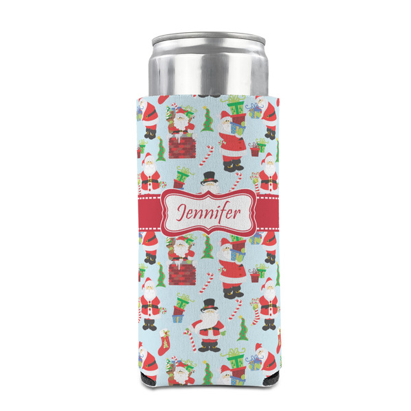 Santa and Presents 12oz Tall Can Sleeve - FRONT (on can)