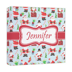 Santa and Presents Canvas Print - 12x12 (Personalized)