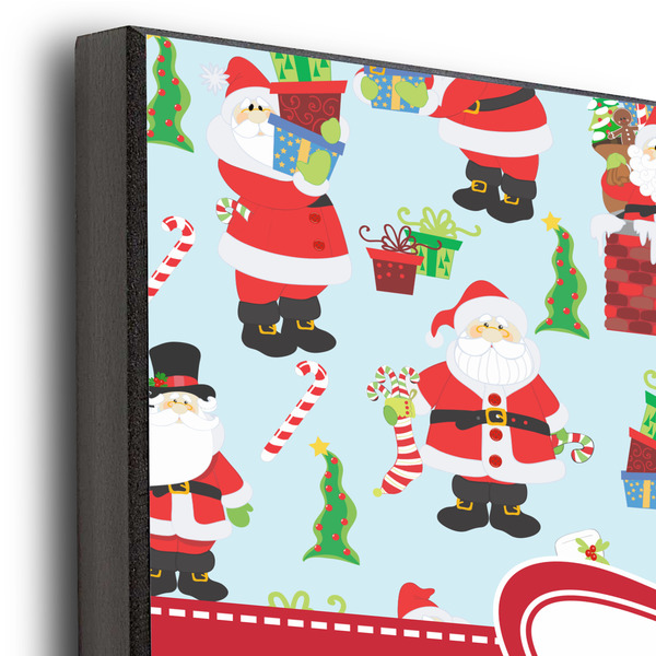 Santa and Presents 12x12 Wood Print - Closeup