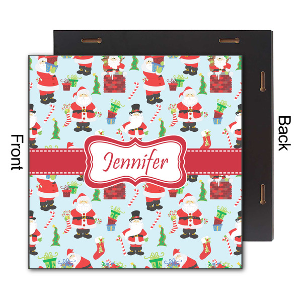 Santa and Presents 12x12 Wood Print - Front & Back View