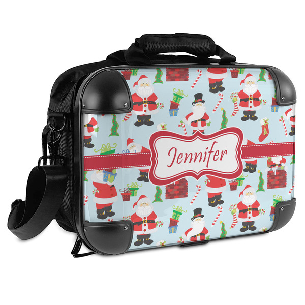 Custom Santa and Presents Hard Shell Briefcase (Personalized)