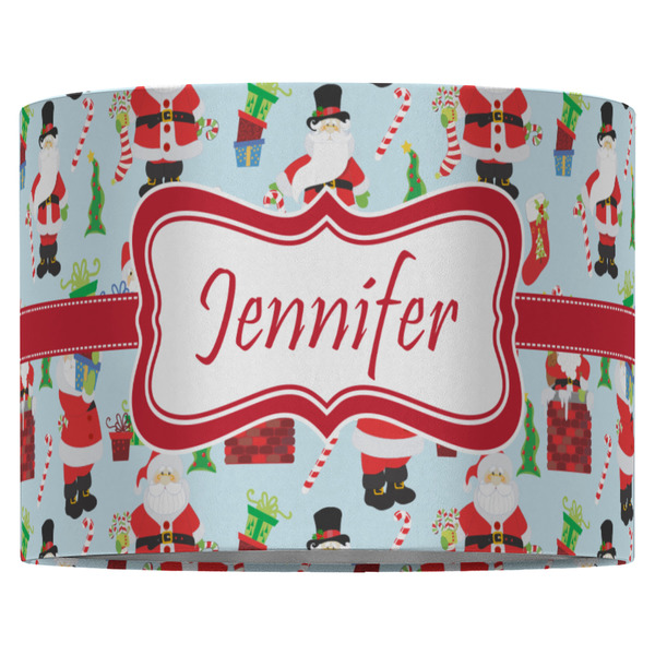 Santa and Presents 16" Drum Lampshade - FRONT (Fabric)
