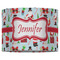 Santa and Presents 16" Drum Lampshade - FRONT (Fabric)